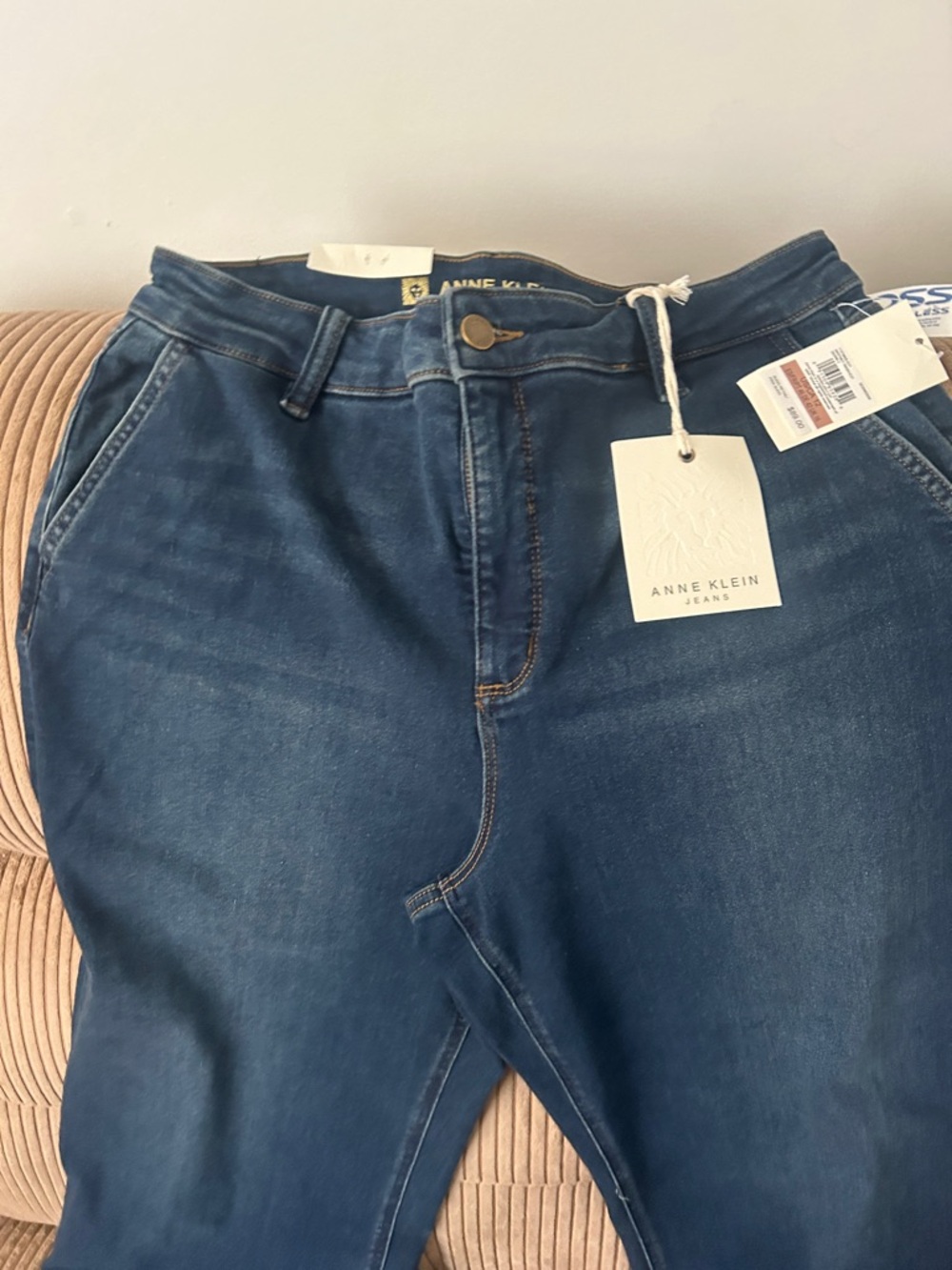 Anne Klein Dark Blue Boyfriend Jeans